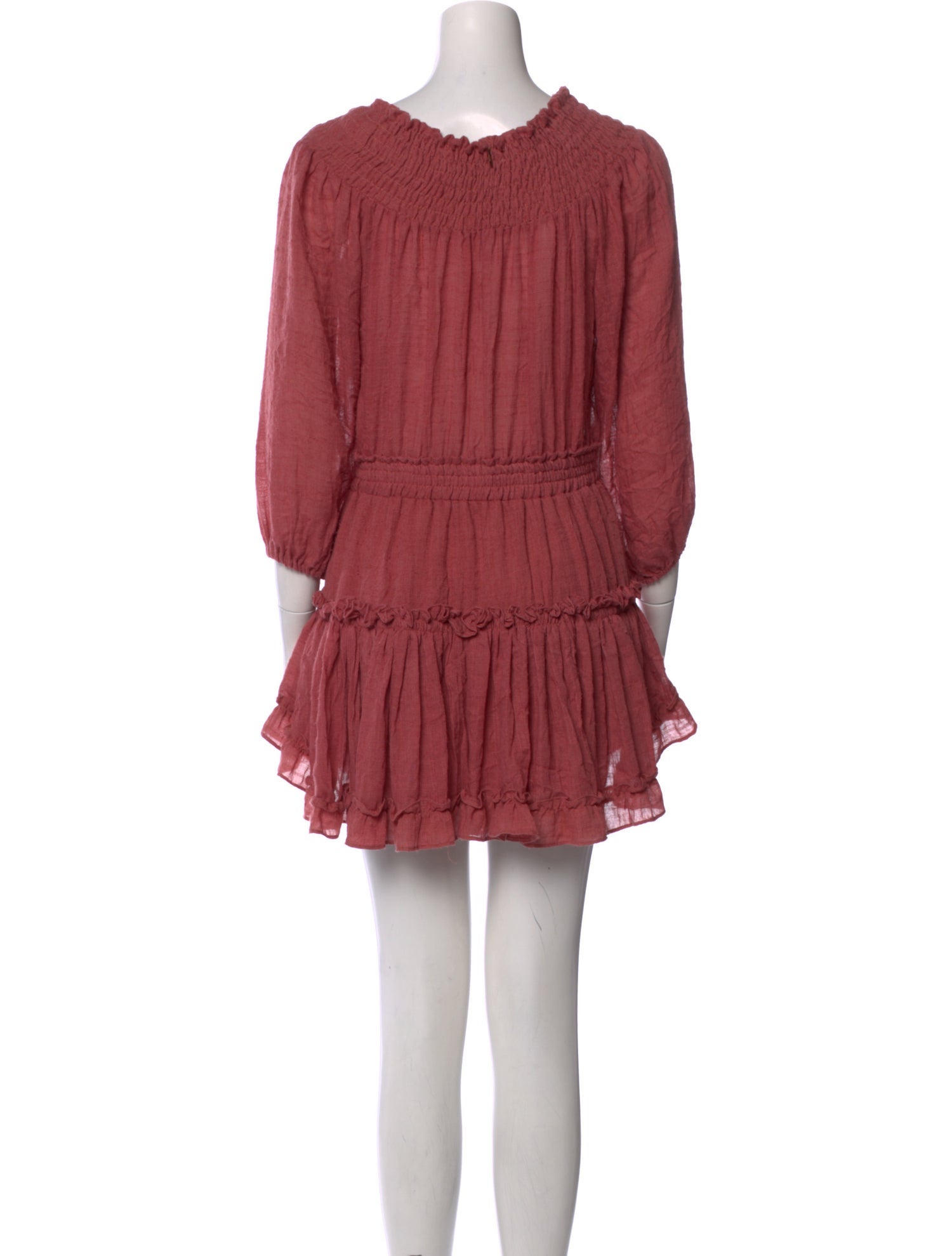 MISA Los Angeles Crew Neck Mini Dress